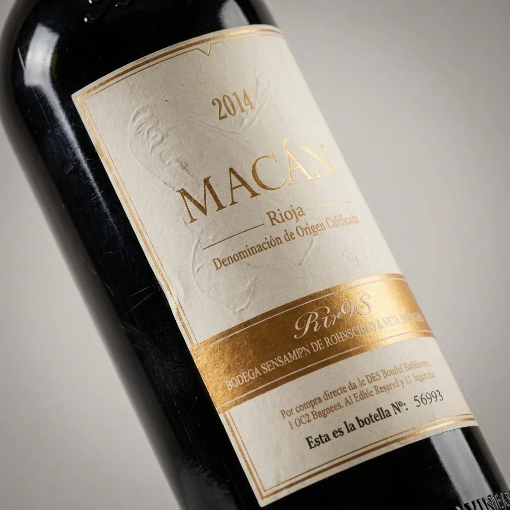 Macan 75 cl. — Label